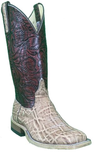 Justin Men's Ropers Dark Brown Marbled Deerlite Wood's Boots