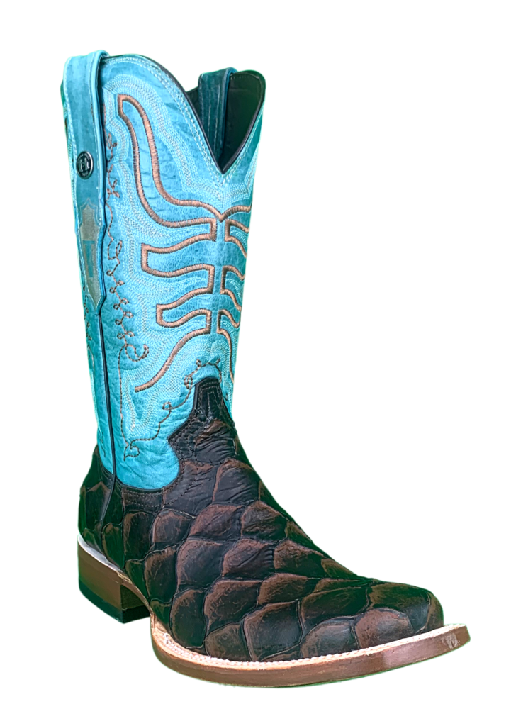 Tanner Mark Boots Brown Big Bass Print Boots