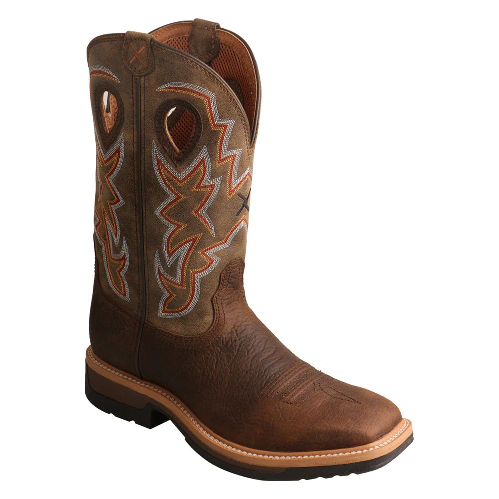 Safety toe cowboy clearance boots