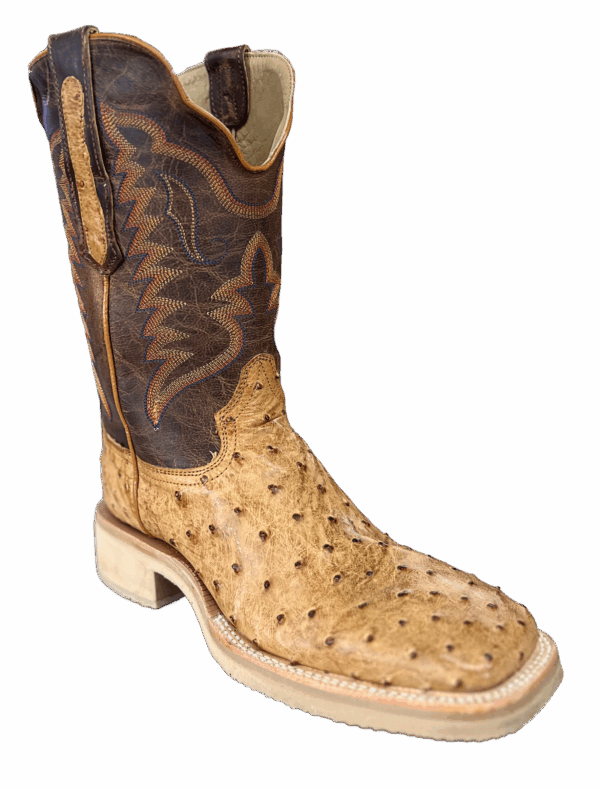 R. Watson Antique Saddle Full Quill Ostrich Crepe Sole Boots Style # RW4540-2